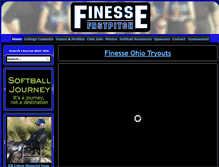 Tablet Screenshot of finessefastpitch.com